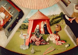 Luxury, Detail from The Table of the Seven Deadly Sins and the Four Last Things, c.1480 (detail)